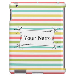 Dazzle Stripe Classic Name iPad vertical