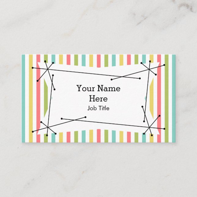 Dazzle Stripe Classic Plaque cartão de visita (Frente)
