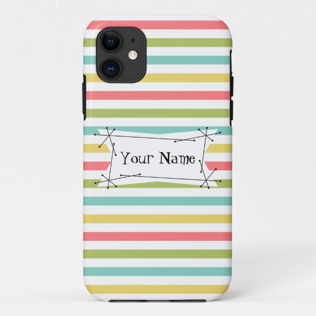 Dazzle Stripe Name Classic capas de iphone vertica (Verso)