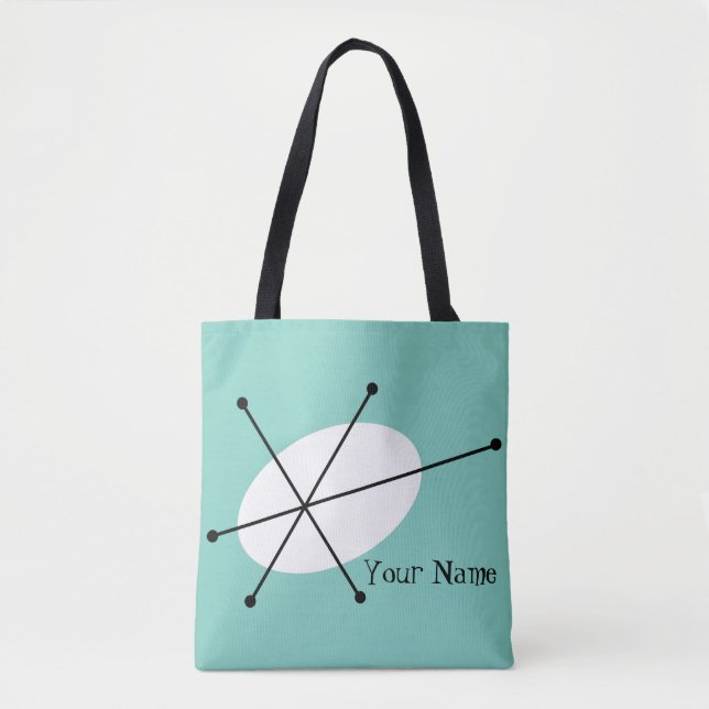 Dazzle Texto azul por toda a bolsa (Frente)