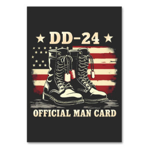 DD 24 Cartão Oficial de Homem com Bandeira de Vete
