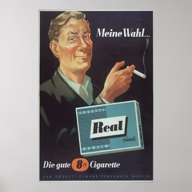 DDR Cigarette Advertisement Poster My choice Real (Frente)