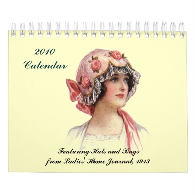~ de 2010 calendários que caracteriza chapéus e (Capa)