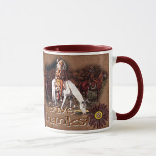 Dê a obrigados a caneca de café indiana