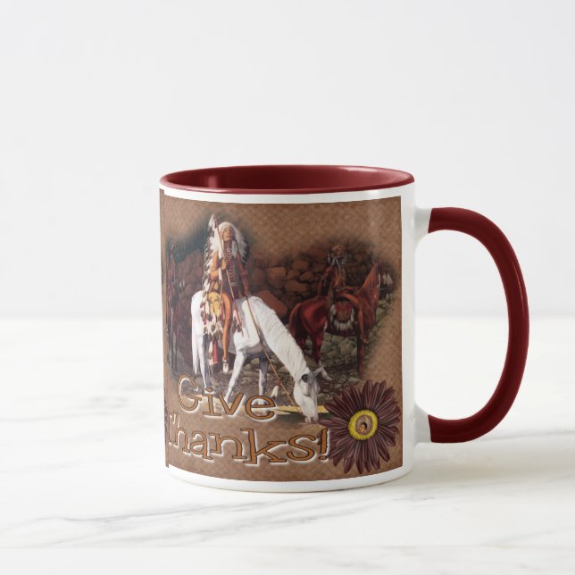 Dê a obrigados a caneca de café indiana (Direita)