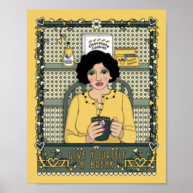 Dê a si mesmo um Poster Break_C_8x10 (Frente)