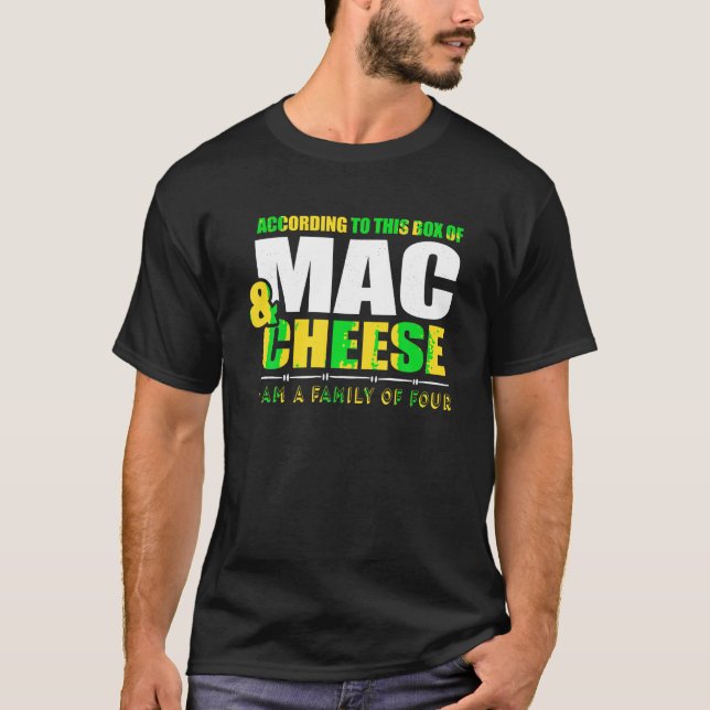 De Acordo Com Esta Caixa De Camisa Mac Cheese T (Frente)