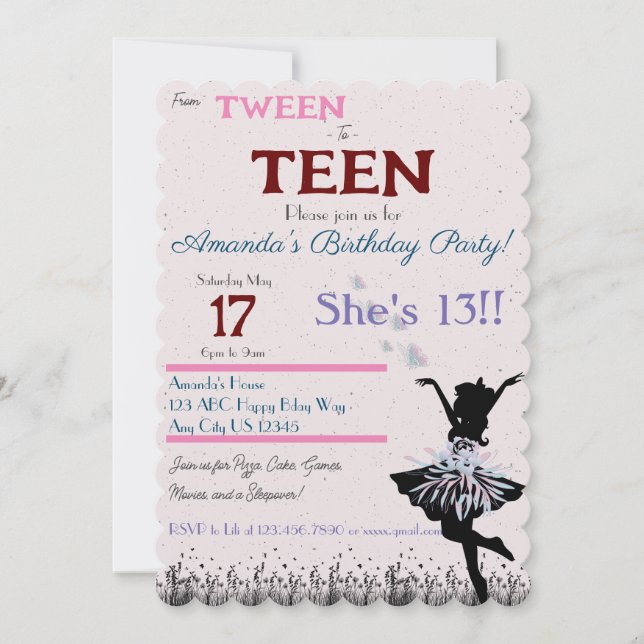 De Adolescente a Convite para Adolescência (Frente)