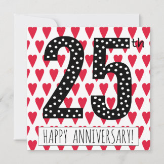 De Agradecimento 25o aniversário feliz! - Cartão