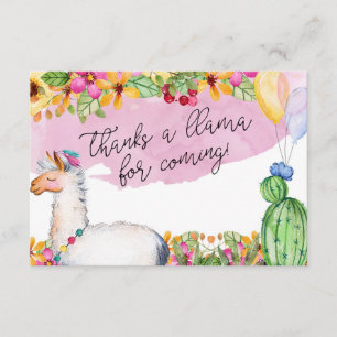 De Agradecimento Agradece a um lama vindo! Cartão