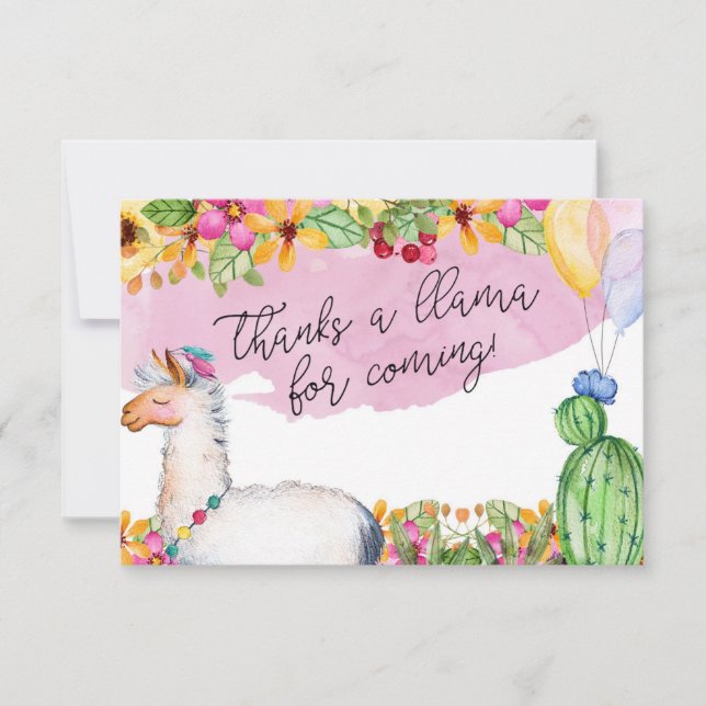 De Agradecimento Agradece a um lama vindo! Cartão (Frente)