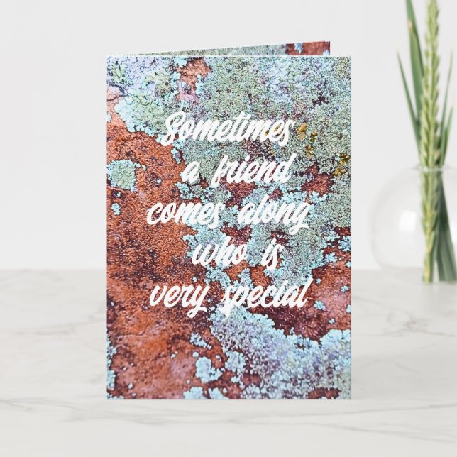 De Agradecimento Amigo Especial que é um Cartão Natureza Rock (Frente)