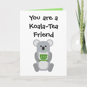 De Agradecimento Amigo Koala-Tea - Cartão Saudável