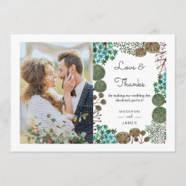 De Agradecimento Árvores Floresta | Obrigado | Cartão