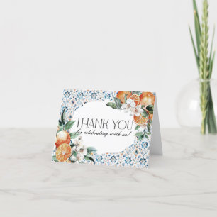 De Agradecimento Azulejo da Toscana Citrino Laranja Itália Cartão d