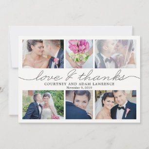 De Agradecimento Belo Casamento Escrevendo Obrigado Cartão com foto