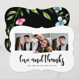 De Agradecimento Belo Casamento Obrigado Cartão com fotos