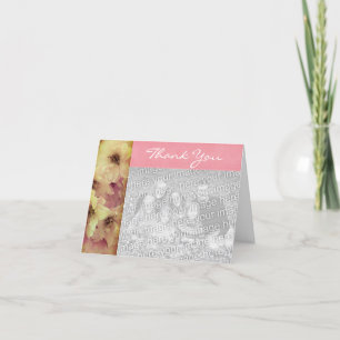 De Agradecimento Blossomas Rosa Personalizados Obrigado Cartão com 