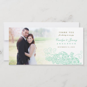 De Agradecimento Boho Floral Paisley Weding Obrigado Cartão com fot