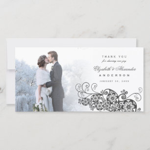 De Agradecimento Boho Floral Paisley Weding Obrigado Cartão com fot