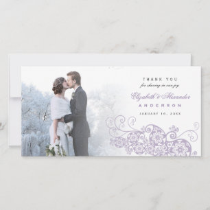 De Agradecimento Boho Floral Paisley Weding Obrigado Cartão com fot