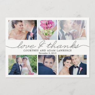 De Agradecimento Bom Casamento Escrevendo Obrigado Cartão com foto