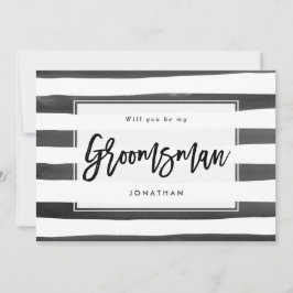 De Agradecimento branco preto você será meu cartão da proposta do