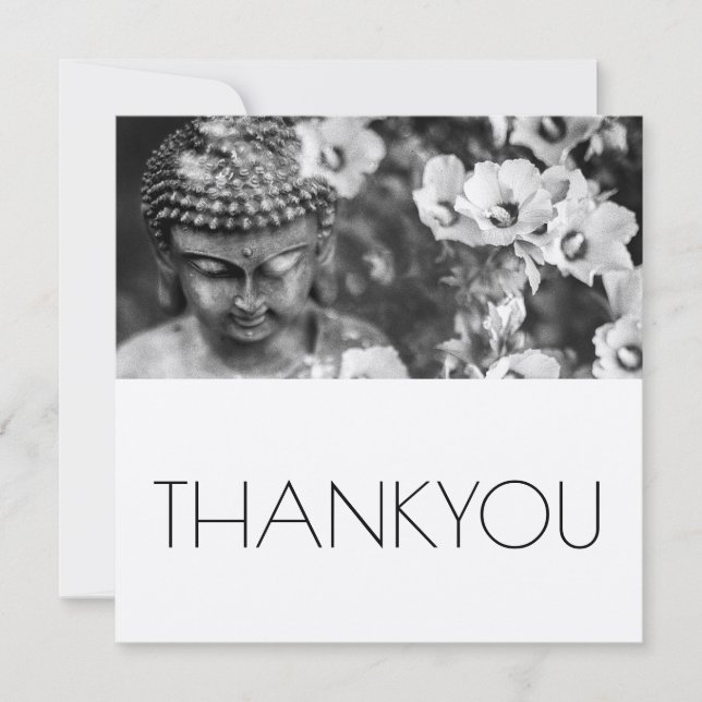 DE AGRADECIMENTO BUDDHA E FLORES, OBRIGADO COM O CARTÃO PLANO (Frente)