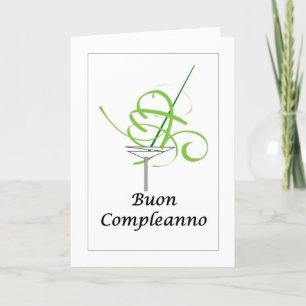 De Agradecimento Buon Compleanno - Parabéns no Cartão Italiano