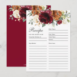 De Agradecimento Burgundy Ivory Rosa Receita Floral Para Cartão Noi