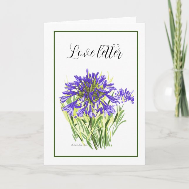 De Agradecimento Cartão Agapanthus (Frente)