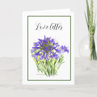 De Agradecimento Cartão Agapanthus