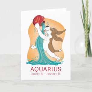 De Agradecimento Cartão Aquário Zodiac-Hound Basset