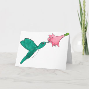De Agradecimento Cartão Beija-flor