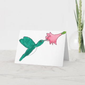 De Agradecimento Cartão Beija-flor