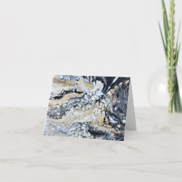 De Agradecimento Cartão branco preto-e-branco Dourado