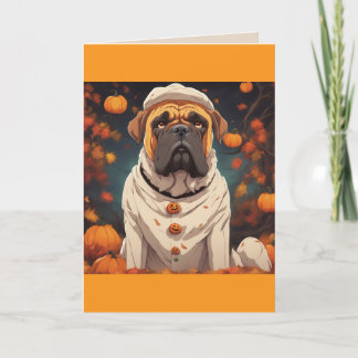 De Agradecimento Cartão Bullmastiff Halloween