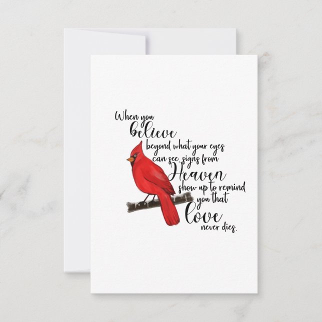 De Agradecimento Cartão Cardinal (Frente)