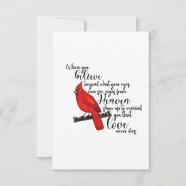 De Agradecimento Cartão Cardinal