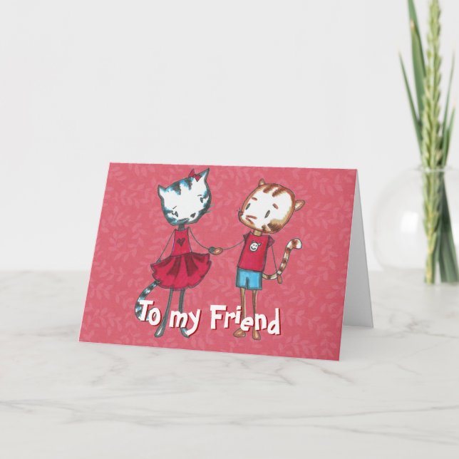 De Agradecimento Cartão Cat Buddies (Frente)