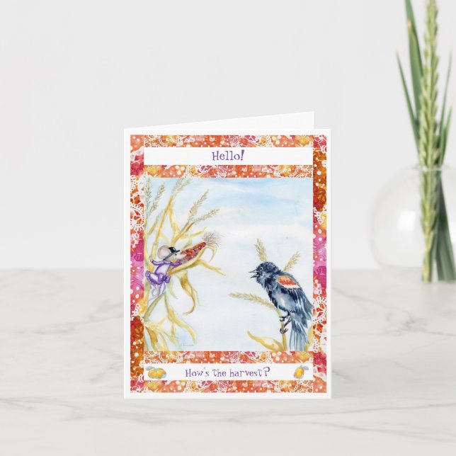 De Agradecimento Cartão "Colheita" (Frente)