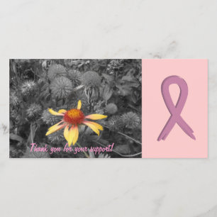 De Agradecimento Cartão com fotos customizável do apoio ao cancer