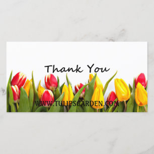 De Agradecimento Cartão com fotos customizável obrigado das tulip