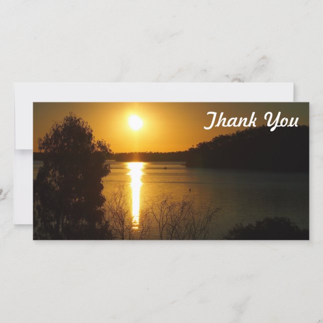 De Agradecimento Cartão com fotos do Lago Monduran (Frente)