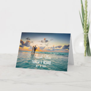 De Agradecimento Cartão com fotos personalizado, dobrado, Dentro Va