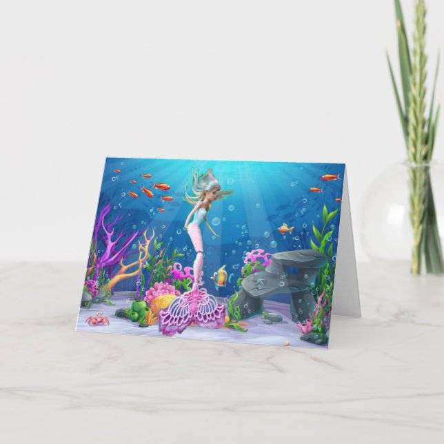 De Agradecimento Cartão da sereia (Frente)