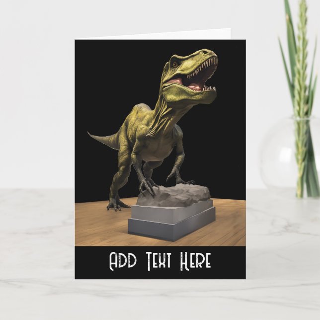 De Agradecimento Cartão Dinossauro Personalizado (Frente)