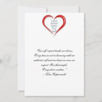 De Agradecimento Cartão do amor-próprio