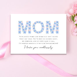 De Agradecimento Cartão do Dia das Mães com tipografia floral elega