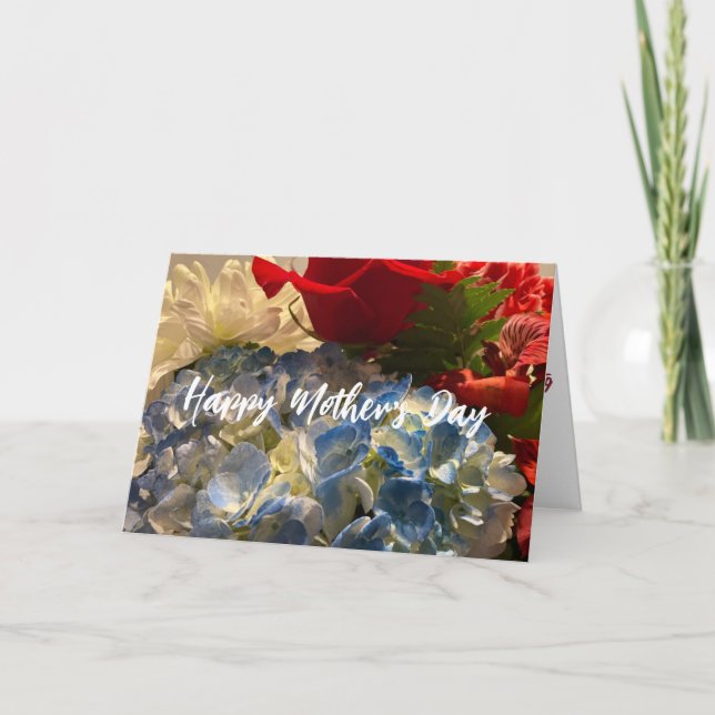 De Agradecimento Cartão do Dia das Mães Floral (Frente)